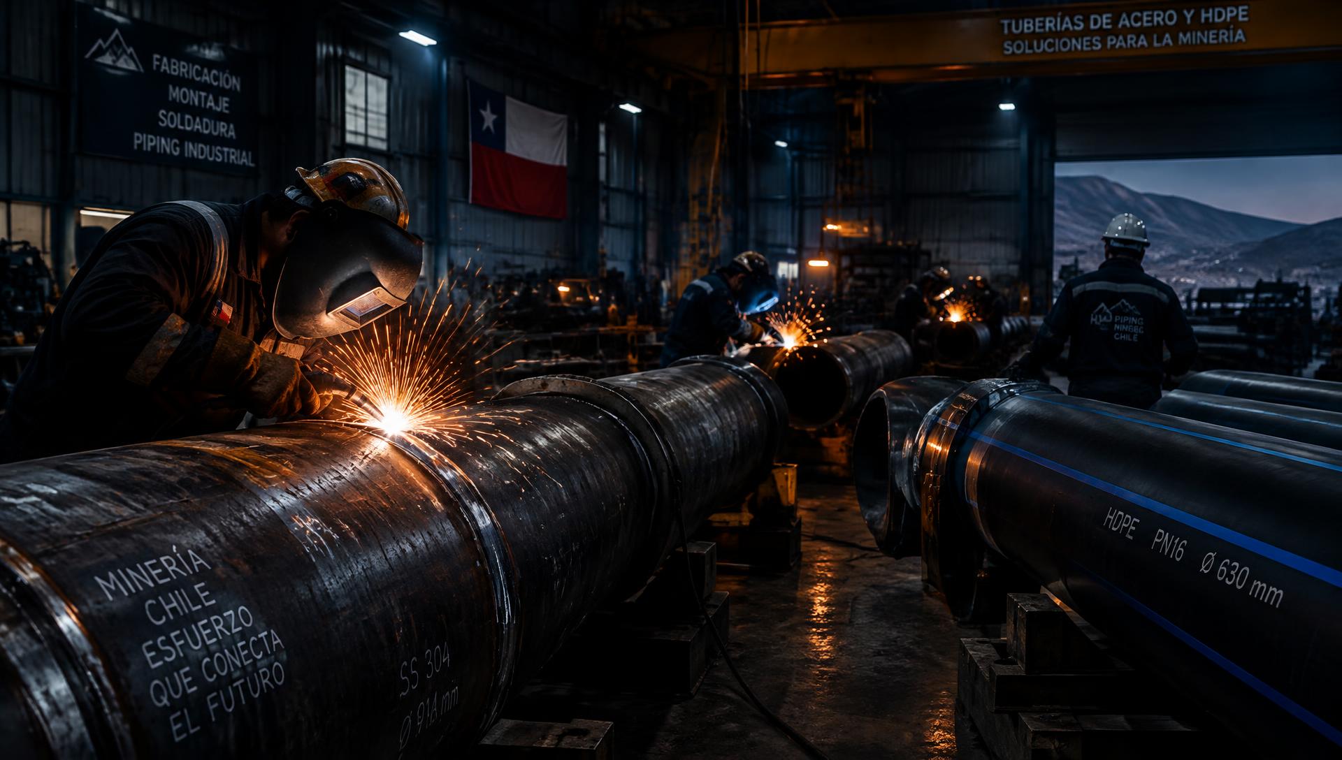 Fabricación de tuberías para minería e industria